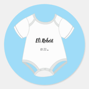 Baby Outfit Stickers met Baby Naam Vervaldatum Jon