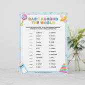 Baby over de hele wereld [Basics Blue] Briefhoofd (Staand voorkant)