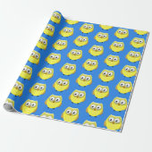 Baby Owl Cartoon Cadeaupapier (Uitgerold)