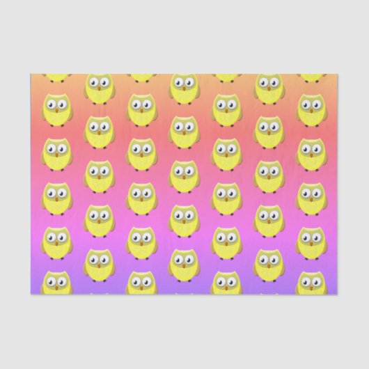 Baby Owl Cartoon Tissuepapier (Voorkant)