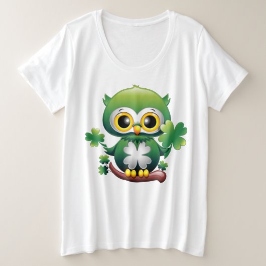 Baby Owl Cute St Patrick Cartoon (Design devant)