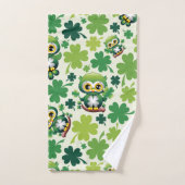 Baby Owl Cute St Patrick Cartoon (Serviette à main)