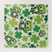 Baby Owl Cute St Patrick Cartoon Legpuzzel (Horizontaal)
