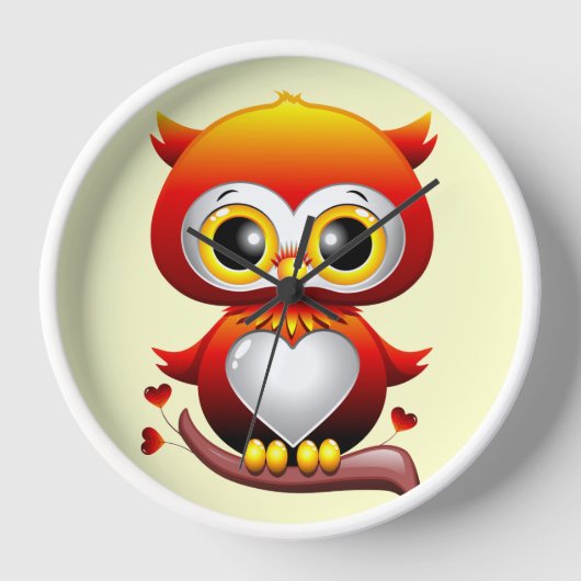 Baby Owl Love Heart Cartoon (Voorkant)