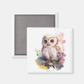Baby Owl Magnet Magneet (Voorkant / Achterkant)