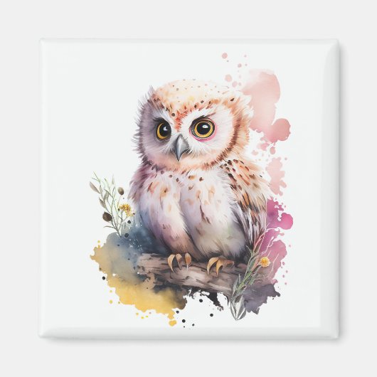 Baby Owl Magnet Magneet (Voorkant)