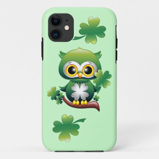 Baby Owl St Patrick Cartoon iPhone 5 Coque (Dos)