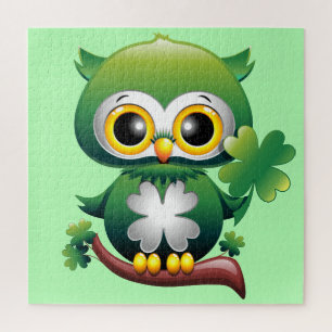 Baby Owl St Patrick Paddy Cartoon Legpuzzel