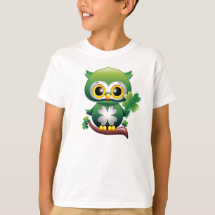 Baby Owl St Patrick Paddy Cartoon T shirt