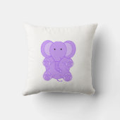Baby paarse olifant kussen (Achterkant)
