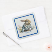  Baby paashaas Vierkante Sticker (Envelop)