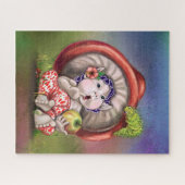 Baby paddenstoel en driepijlerpap legpuzzel (Horizontaal)