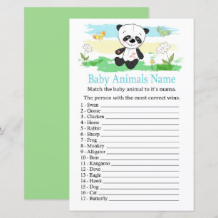 Baby panda Baby Animals Name Game