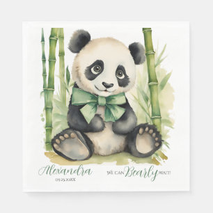 Baby Panda Beer Barly Wait Baby shower Servet