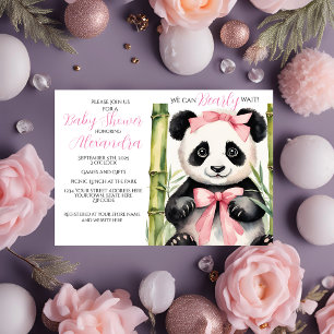 Baby Panda Beer Meisje Barly Wacht Baby shower Kaart