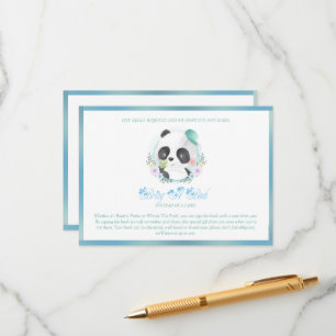 Baby Panda Blue Baseball Pet Informatiekaartje