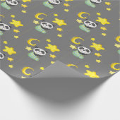 Baby Panda en sterren Cadeaupapier (Hoek)
