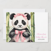 Baby Panda Girl Baby shower Invitation (Dos)