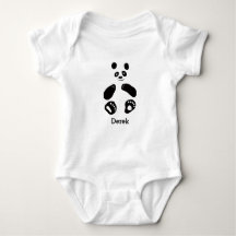 Baby Panda Girl Boy T-shirt Wit Roze Blauw