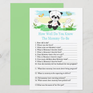 Baby panda Hoe goed ken je het baby shower spel?