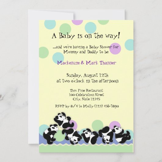 Baby Panda Mania Kaart (Voorkant)