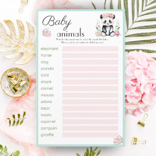 Baby Panda Pioenrozen Jungle Baby Dier Raden Spel
