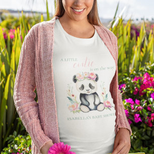 Baby Panda Pioenrozen Jungle Baby Shower T-shirt