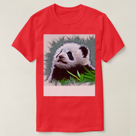 Baby Panda schilderij T-shirt (Design voorkant)