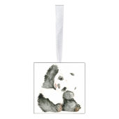 Baby Panda | Schuine en gier Kubus Ornament (Rechts)
