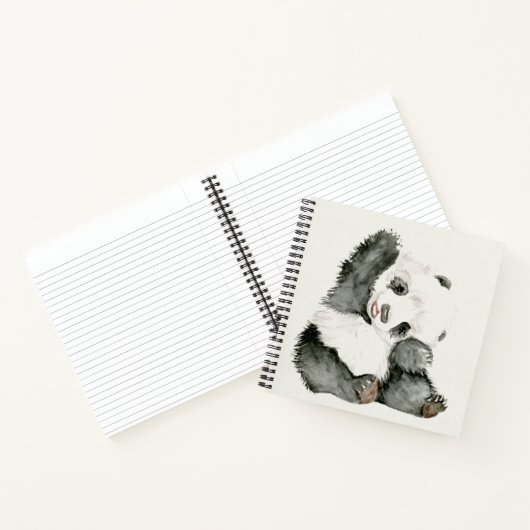 Baby Panda | Schuine en gier Notitieboek (Binnen)