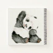 Baby Panda | Schuine en gier Notitieboek (Achterkant)