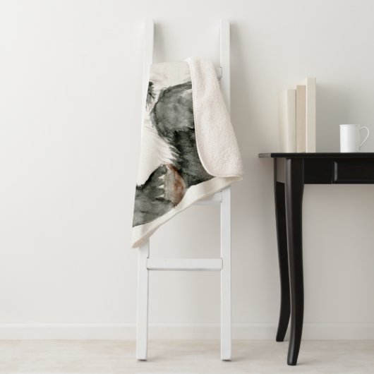 Baby Panda | Schuine en gier Sherpa Deken (In situ)