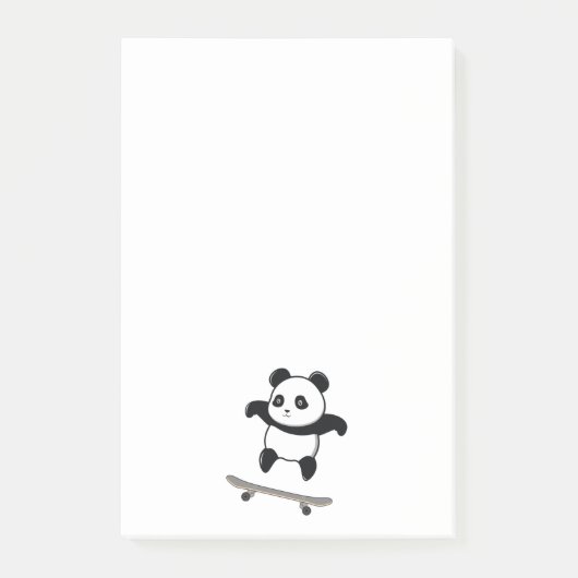 Baby Panda Skateboard Post-it® Notes (Voorkant)