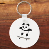 Baby Panda Skateboard Sleutelhanger (Voorkant)