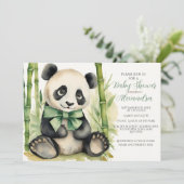 Baby Panda Unisex Barly Wachten Baby shower Kaart (Staand voorkant)