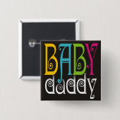 Baby Papa - Genderneutraliteit Vierkante Button 5,1 Cm (Voorkant /achterkant)