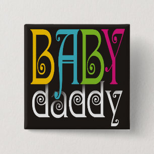 Baby Papa - Genderneutraliteit Vierkante Button 5,1 Cm