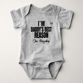 Baby "Papa's beste reden" grijs Romper