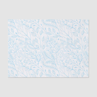 Baby Pastel Lichtblauwe Bloemige Elegante Trouw Tissuepapier