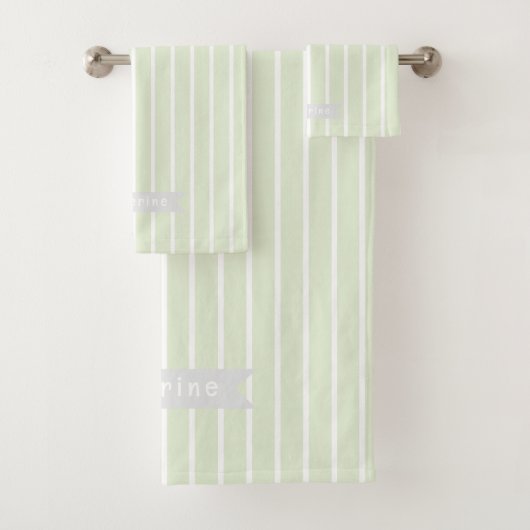 Baby pastelstrepen groene handdoek (Insitu)