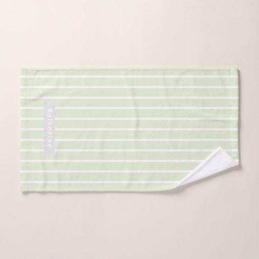 Baby pastelstrepen groene handdoek (Handdoek)