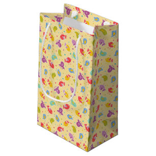 Baby-patroon met schattige vogels klein cadeauzakje
