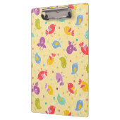 Baby-patroon met schattige vogels klembord (Links)