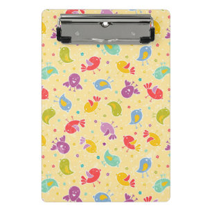 Baby-patroon met schattige vogels mini klembord