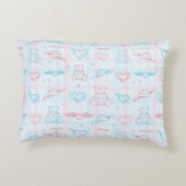 baby patroon met teddybeer accent kussen (Achterkant)