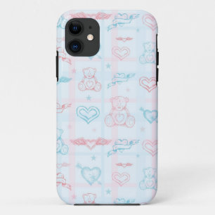 baby patroon met teddybeer iPhone 11 hoesje