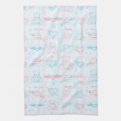 baby patroon met teddybeer theedoek (Verticaal)