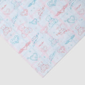 baby patroon met teddybeer tissuepapier (Detail)