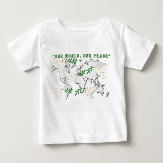 Baby Peace Dove World Map Tee (Voorkant)