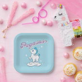 Baby Pegasus Paper Plates Papieren Bordje (Feest)